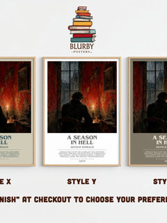 A Season in Hell bookish print framed by window – literary home decor