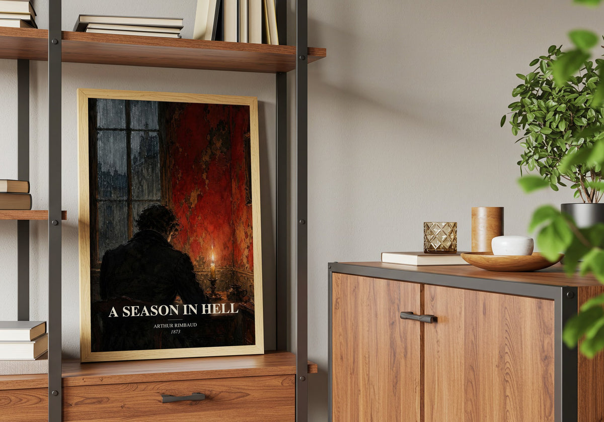 A Season in Hell book watercolour illustration paper finish options – matte satin gloss