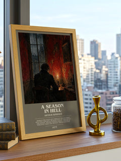 A Season in Hell bookish poster colour and style options – Arthur Rimbaud book art