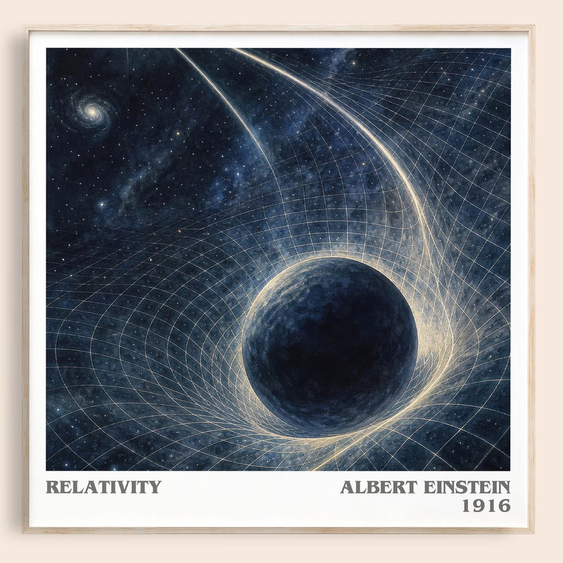 Relativity literary book poster by Albert Einstein – framed literary art print