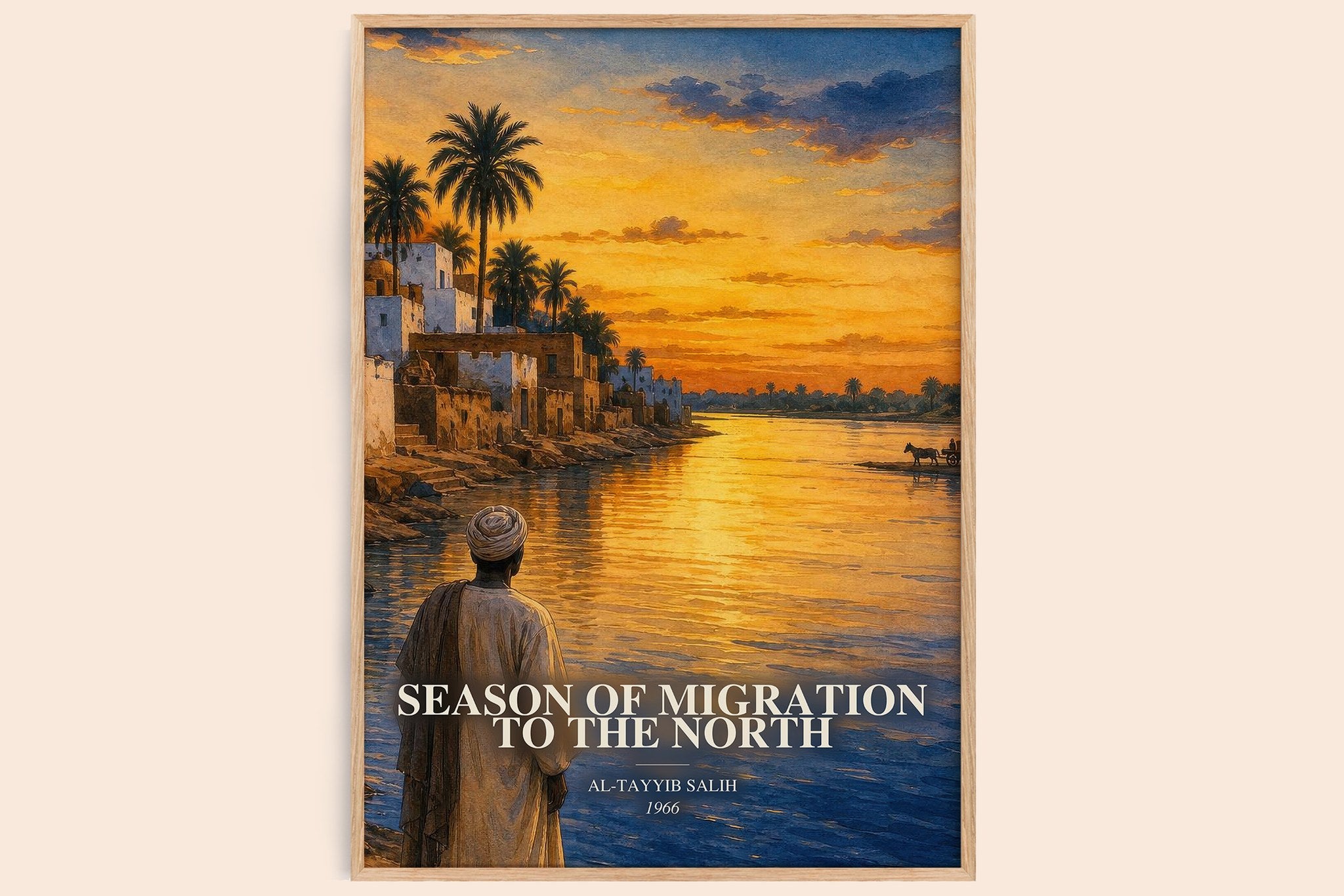 Season of Migration to the North Book Watercolour Illustration by Al-Tayyib Salih