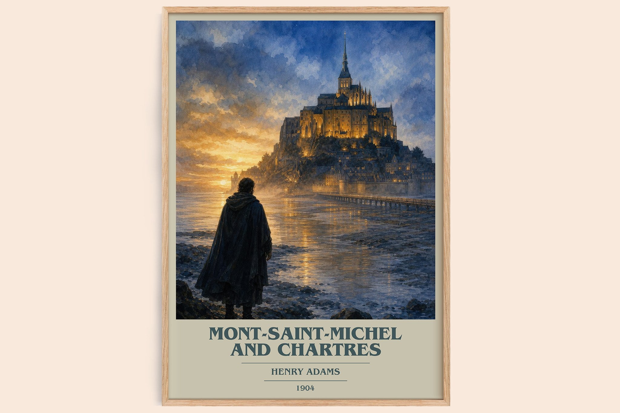 Mont-Saint-Michel and Chartres Book Cover Poster by Henry Adams
