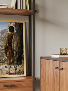 Philoctetes book watercolour illustration paper finish options – matte satin gloss