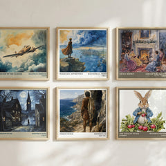 Philoctetes literary print in frame leaning in hallway – classic literature wall art