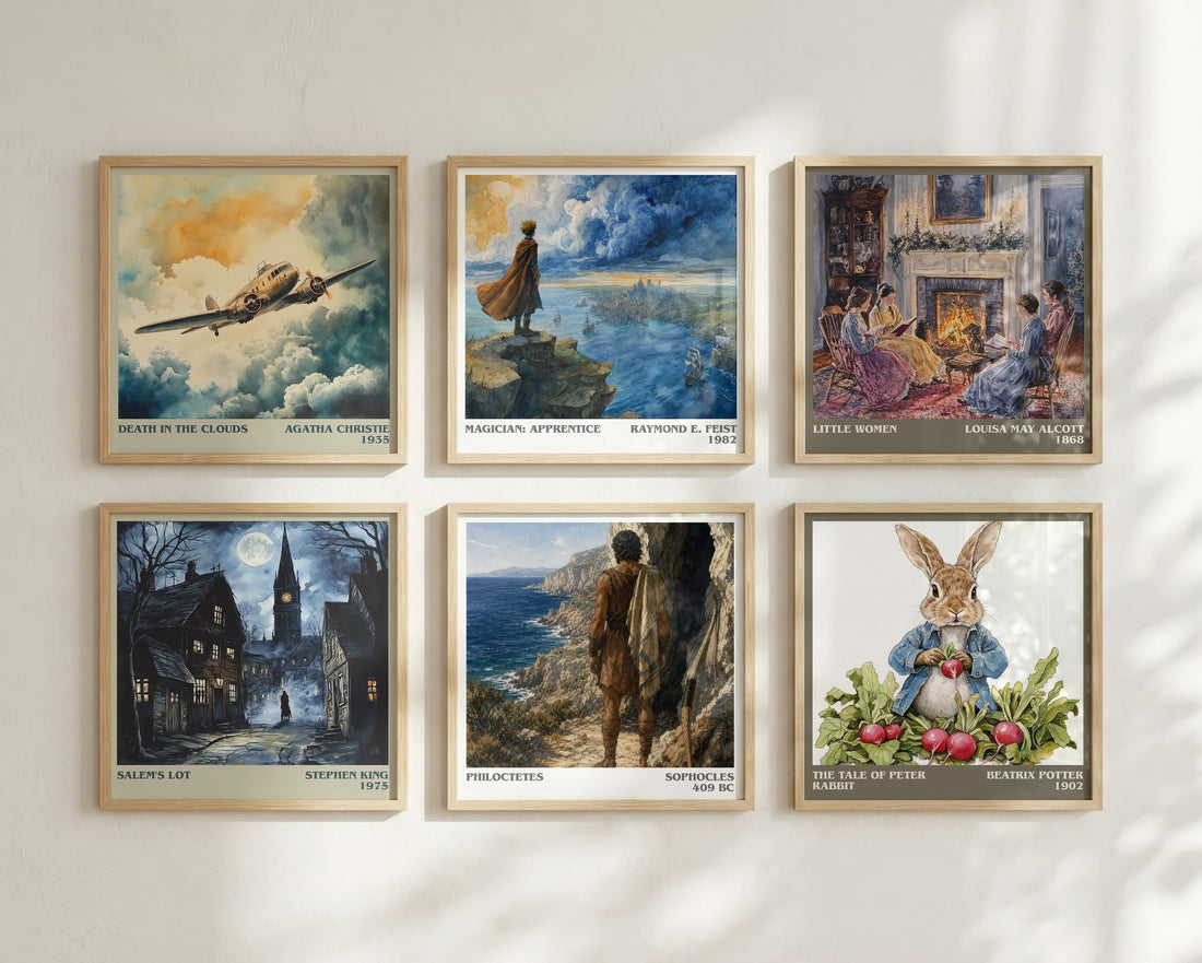 Philoctetes literary print in frame leaning in hallway – classic literature wall art