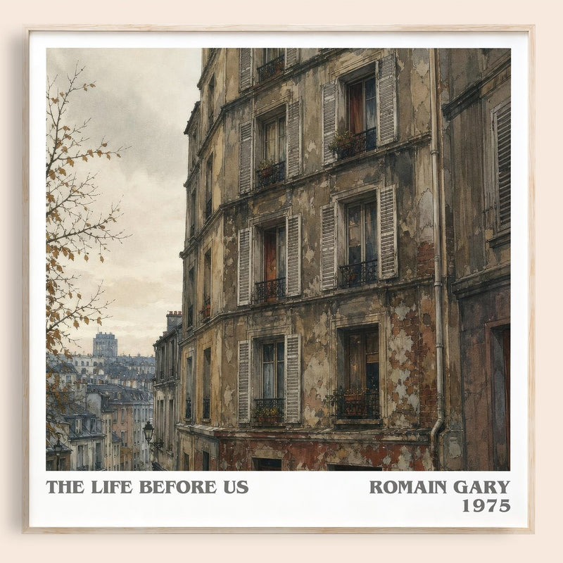 The Life Before Us literary book poster by Romain Gary – framed literary art print