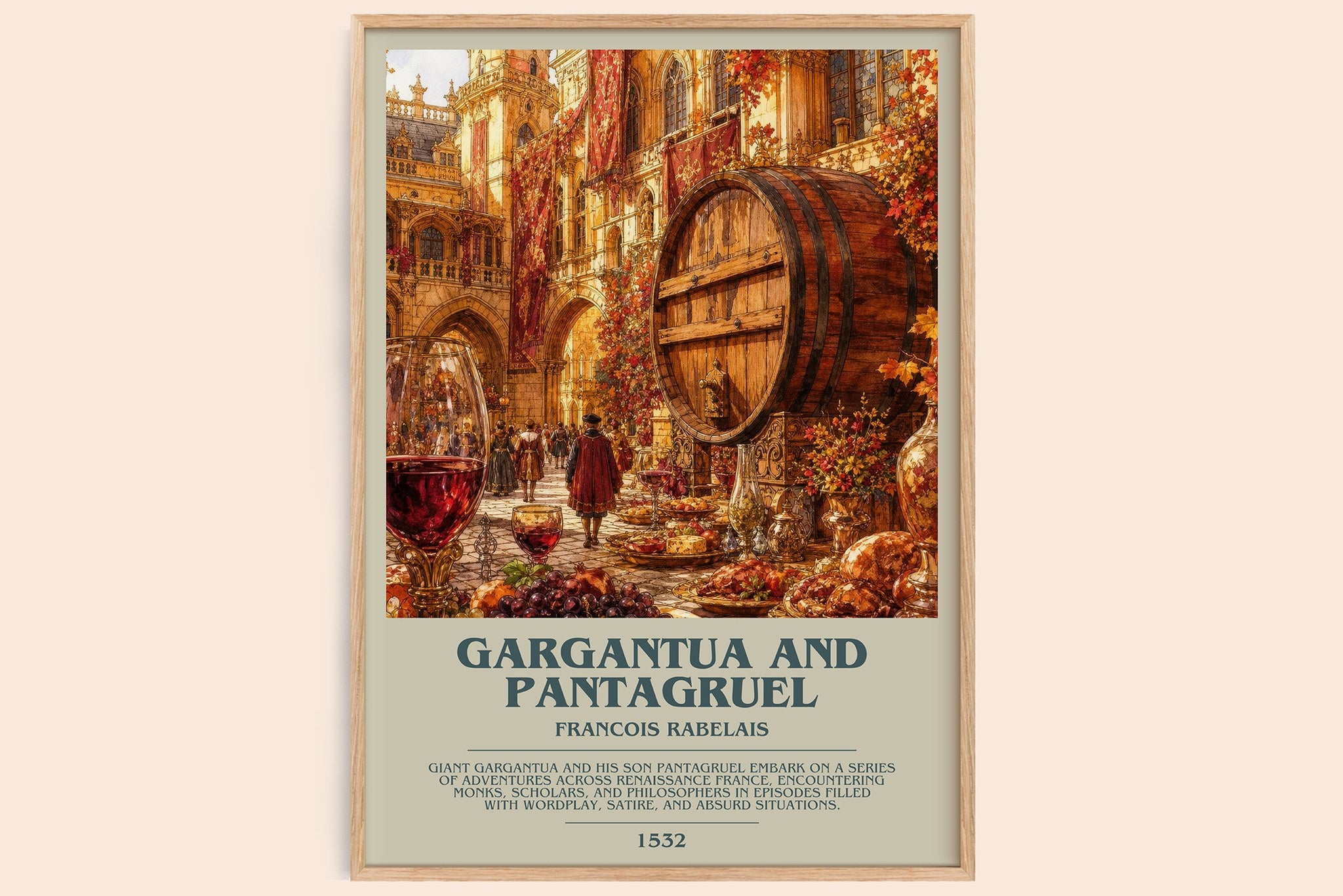 Gargantua and Pantagruel Bookish Wall Art by Francois Rabelais
