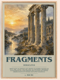 Fragments bookish book poster by Heraclitus – framed literary art print