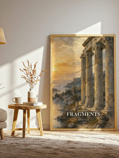 Fragments watercolour print in frame leaning in hallway – philosophy wall art