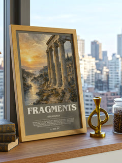 Fragments bookish poster colour and style options – Heraclitus book art