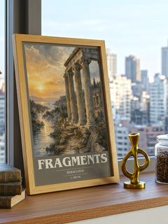 Fragments book cover poster colour and style options – Heraclitus book art