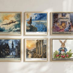 Fragments literary print in frame leaning in hallway – philosophy wall art
