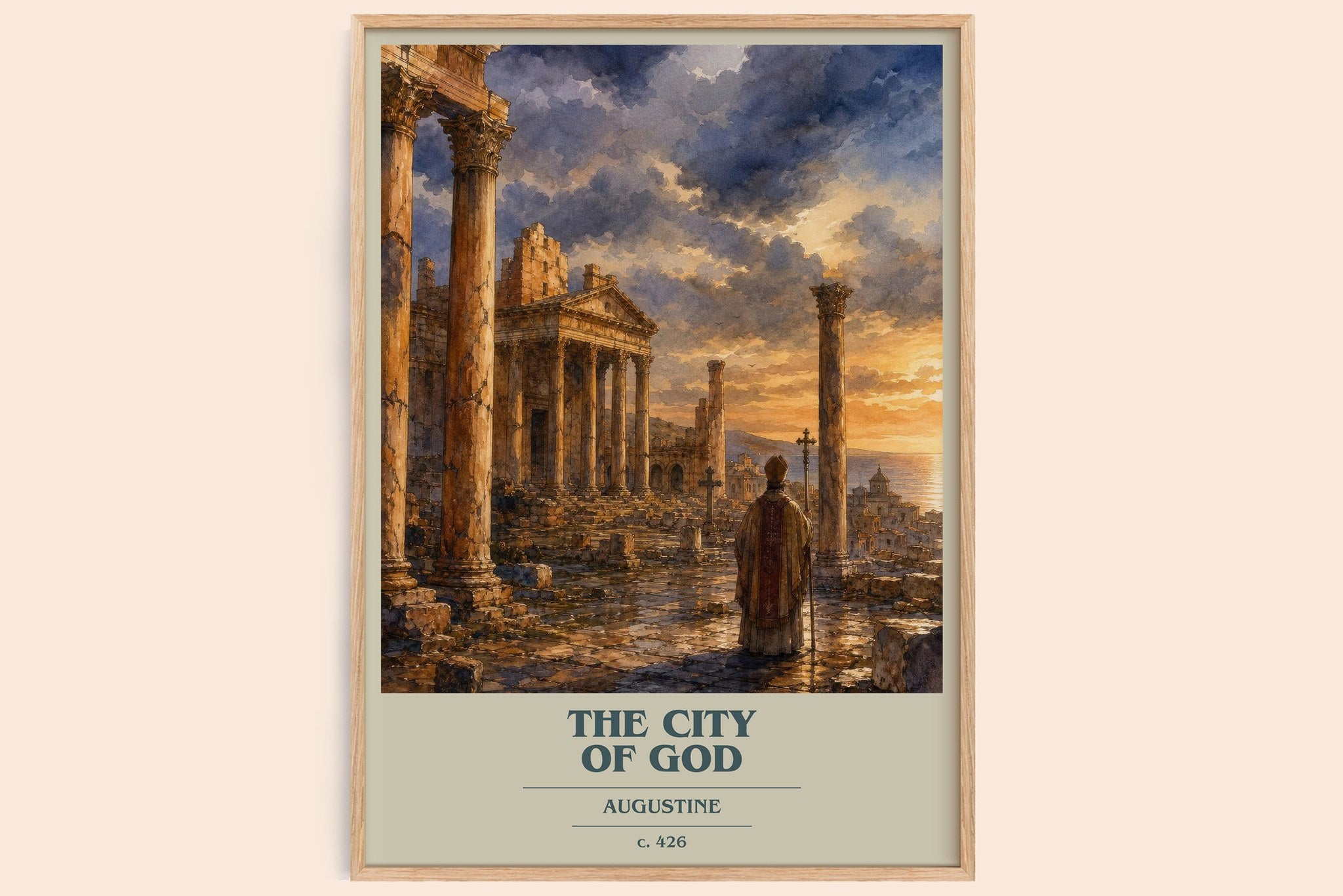 The City of God Book Cover Poster by Augustine