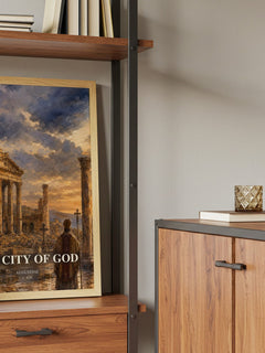 The City of God book watercolour illustration paper finish options – matte satin gloss