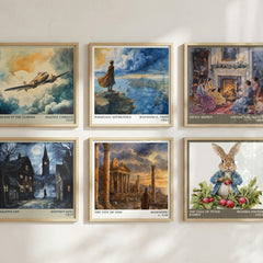 The City of God literary print in frame leaning in hallway – philosophy wall art