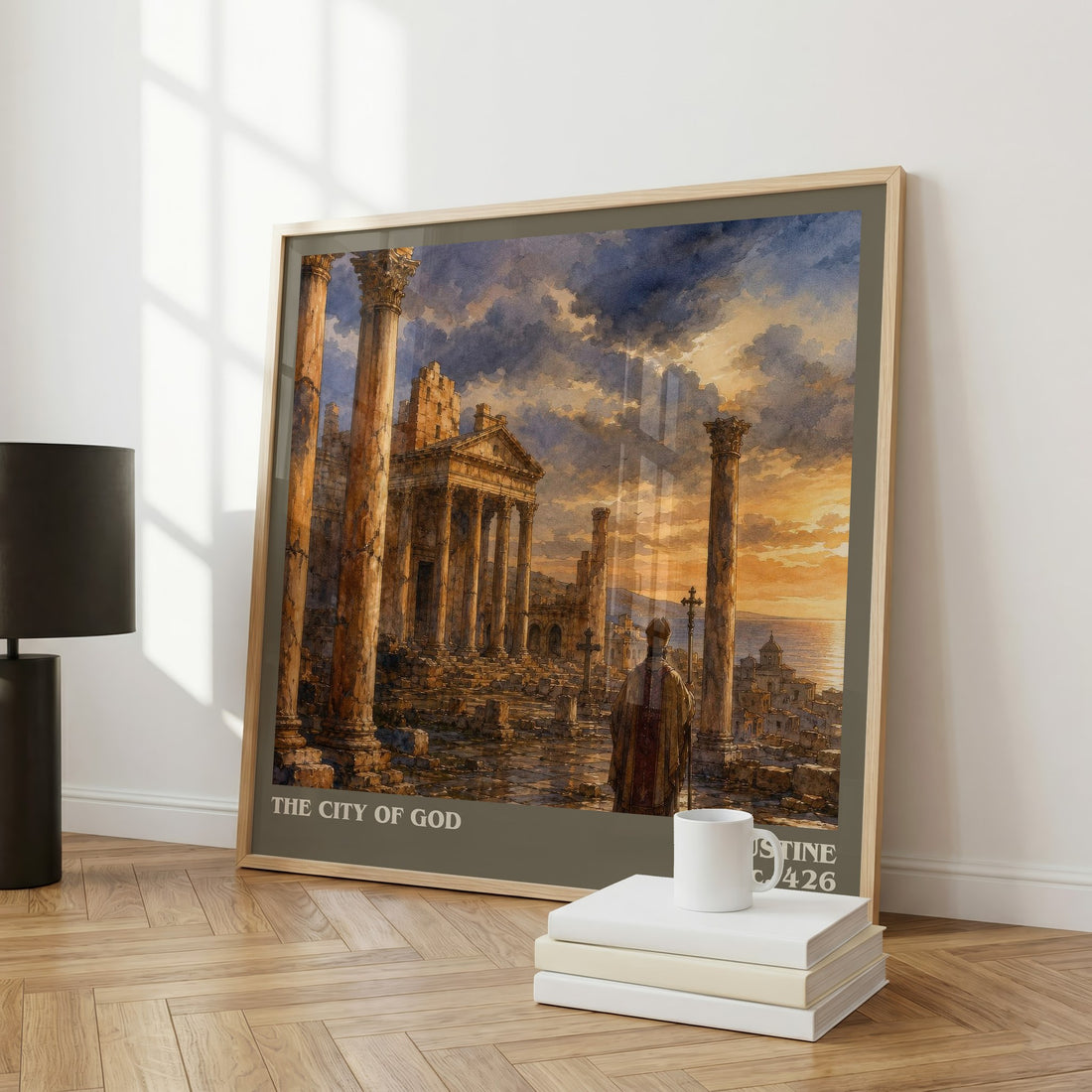 The City of God literary art print colour and style options – Augustine book art
