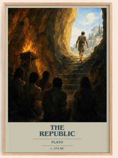 The Republic book cover book poster by Plato – framed literary art print