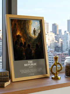The Republic bookish poster colour and style options – Plato book art