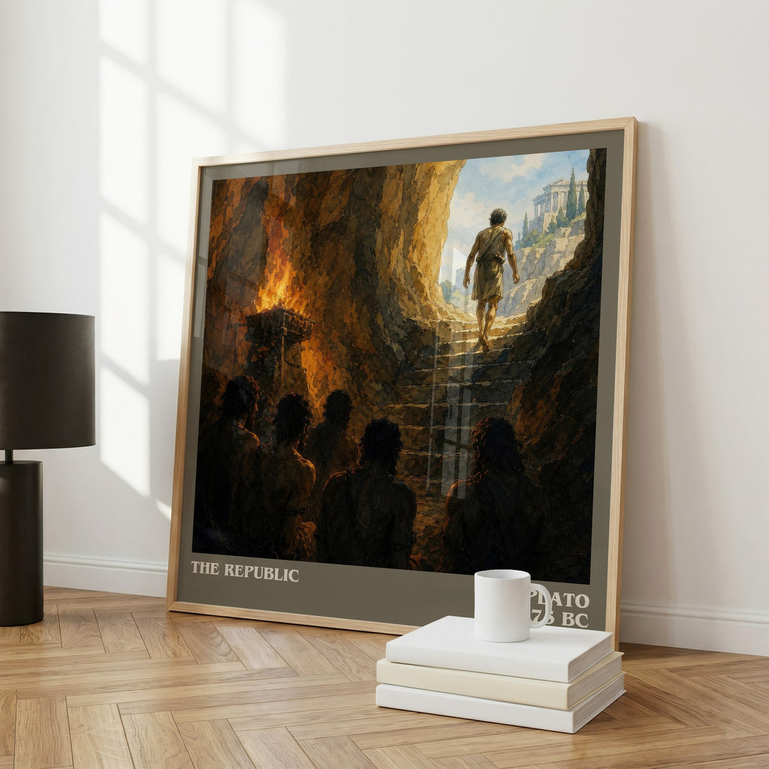 The Republic literary art print colour and style options – Plato book art