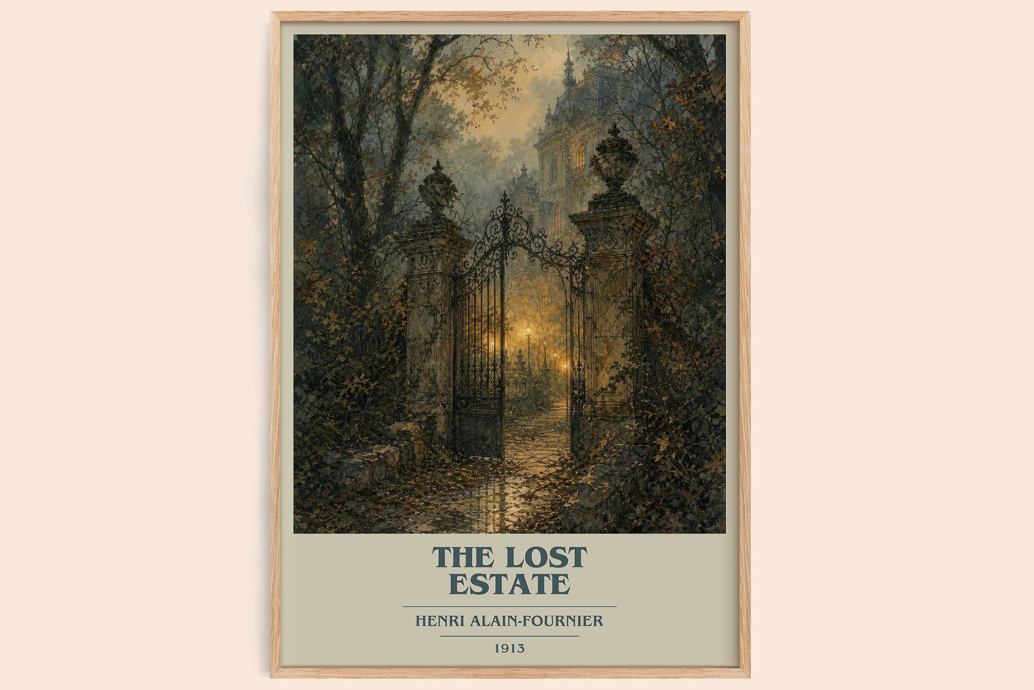 The Lost Estate Book Cover Poster by Henri Alain-Fournier