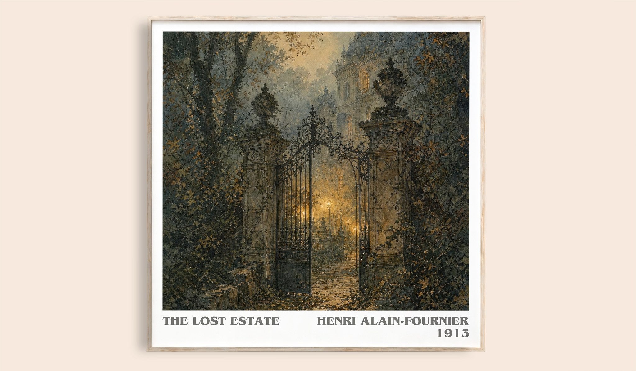 The Lost Estate Literary Art Print by Henri Alain-Fournier
