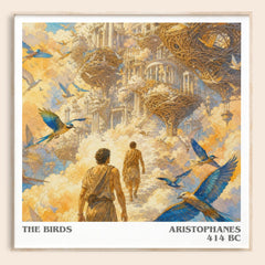 The Birds literary book poster by Aristophanes – framed literary art print