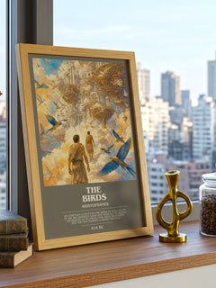 The Birds bookish poster colour and style options – Aristophanes book art
