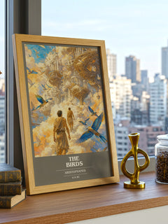 The Birds book cover poster colour and style options – Aristophanes book art