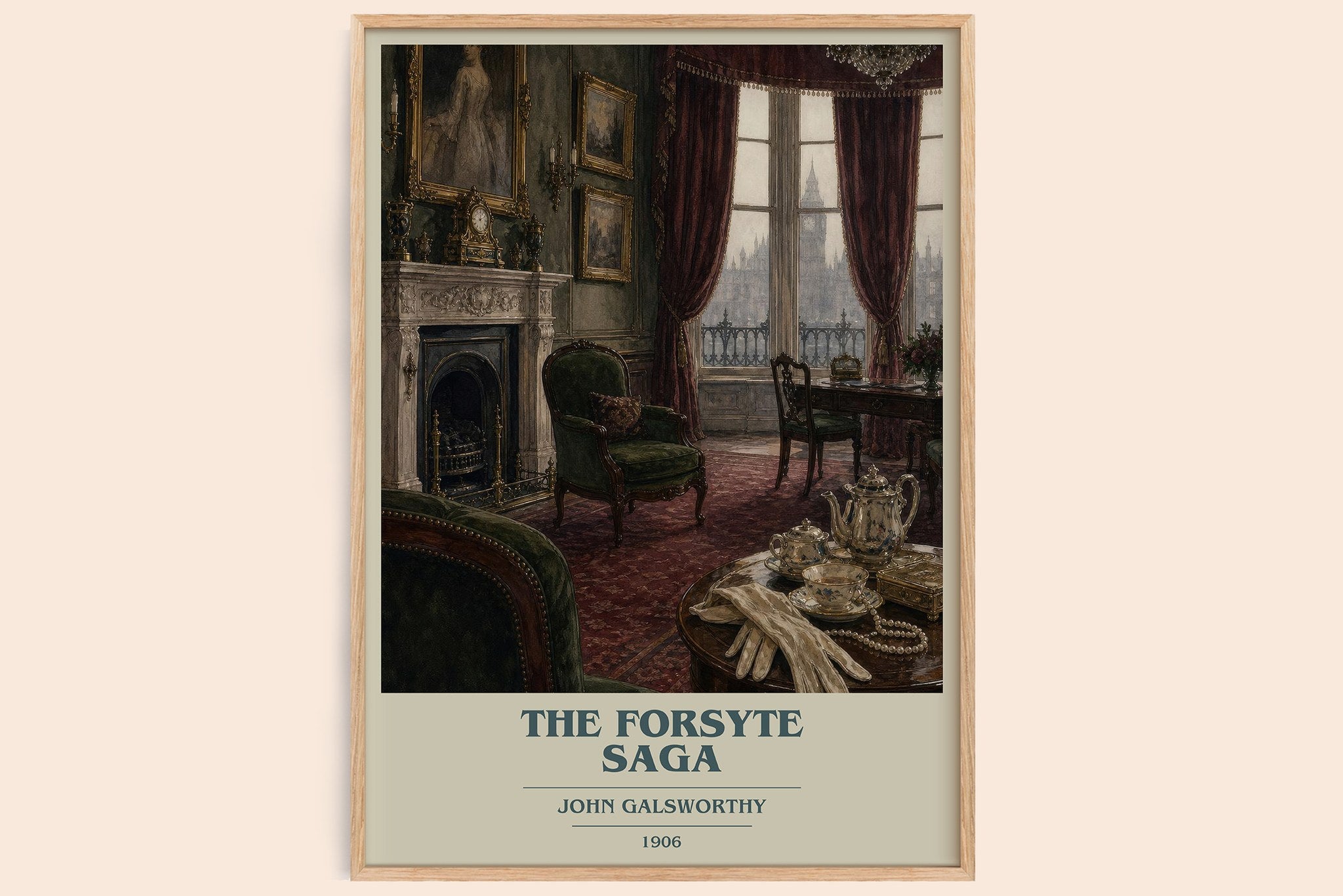 The Forsyte Saga Book Cover Poster by John Galsworthy