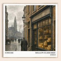 Cheese literary book poster by Willem Elsschot – framed literary art print