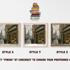 Cheese literary print framed by window – literary home decor