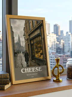 Cheese book cover poster colour and style options – Willem Elsschot book art