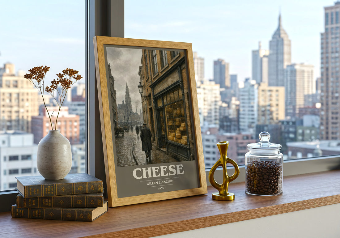 Cheese book cover poster colour and style options – Willem Elsschot book art
