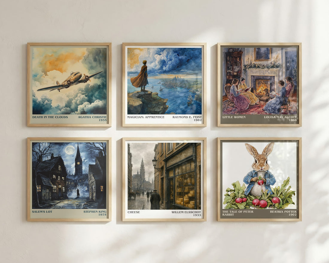 Cheese literary print in frame leaning in hallway – satire wall art