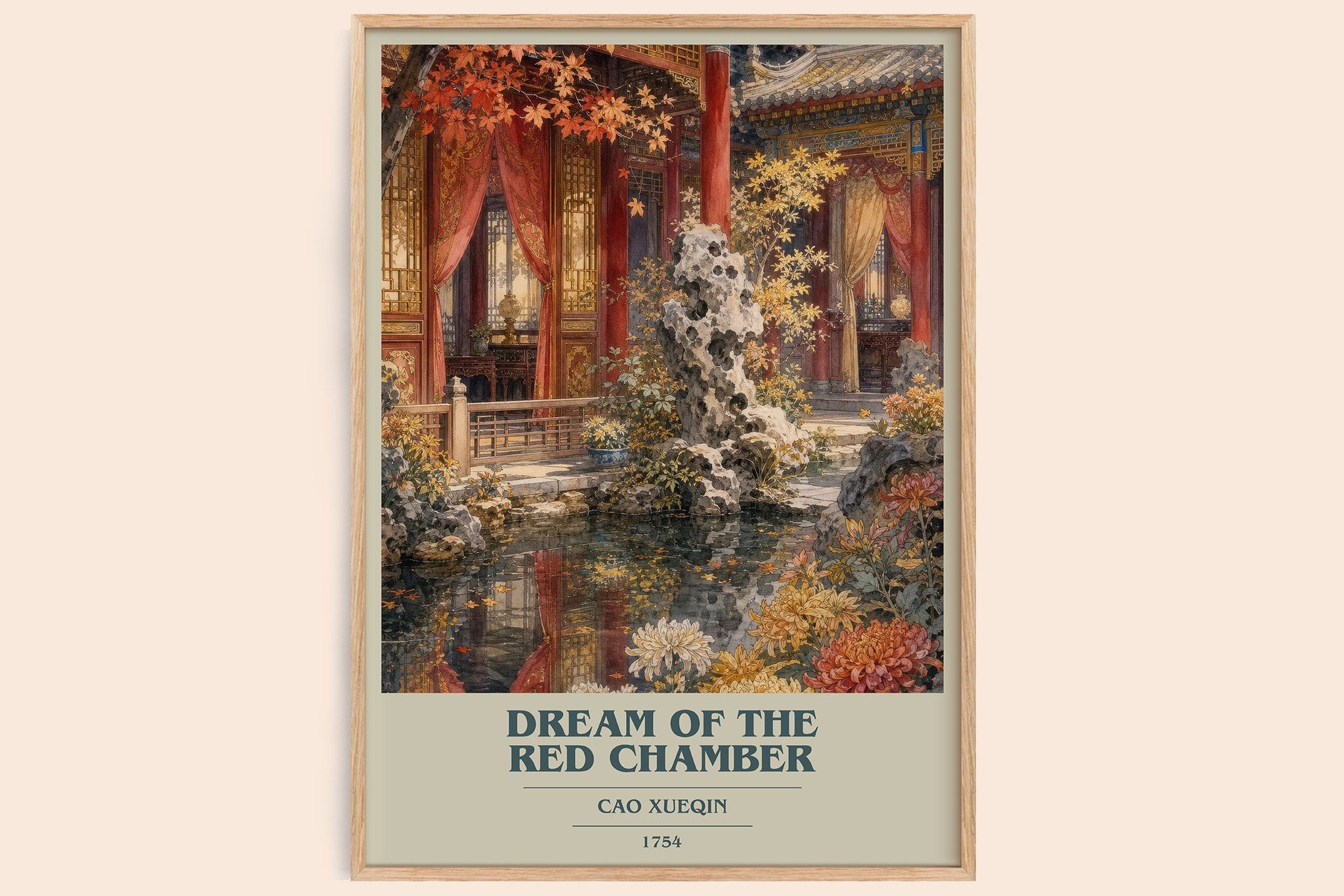 Dream of the Red Chamber Book Cover Poster by Cao Xueqin