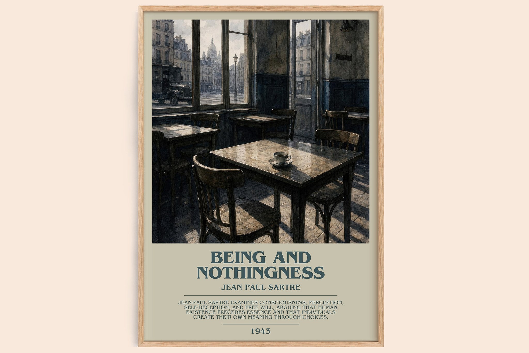 Being and Nothingness Bookish Wall Art by Jean Paul Sartre