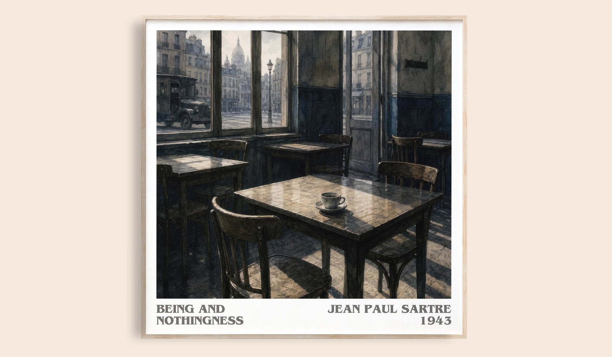 Being and Nothingness Literary Art Print by Jean Paul Sartre