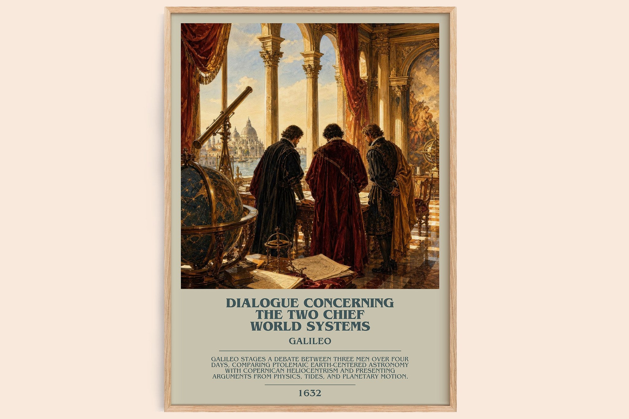 Dialogue Concerning the Two Chief World Systems Bookish Wall Art by Galileo