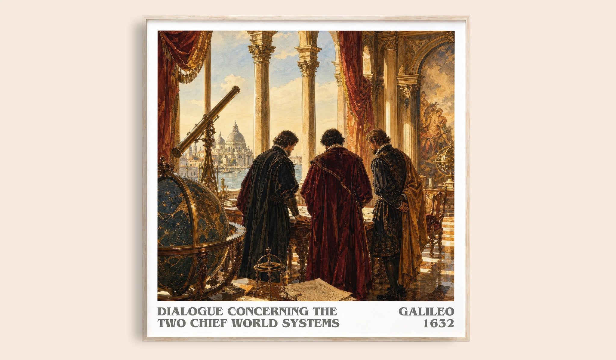Dialogue Concerning the Two Chief World Systems Literary Art Print by Galileo