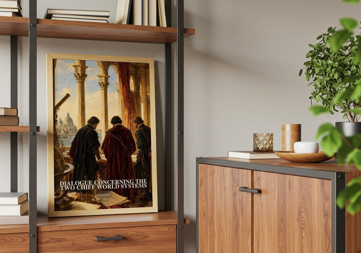 Dialogue Concerning the Two Chief World Systems book watercolour illustration paper finish options – matte satin gloss