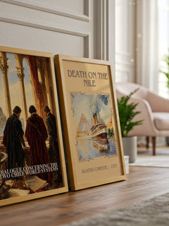 Dialogue Concerning the Two Chief World Systems watercolour print framed by window – literary home decor