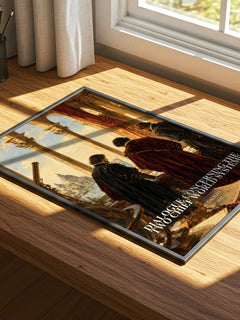 Dialogue Concerning the Two Chief World Systems watercolour book poster framed on wall – philosophy wall art