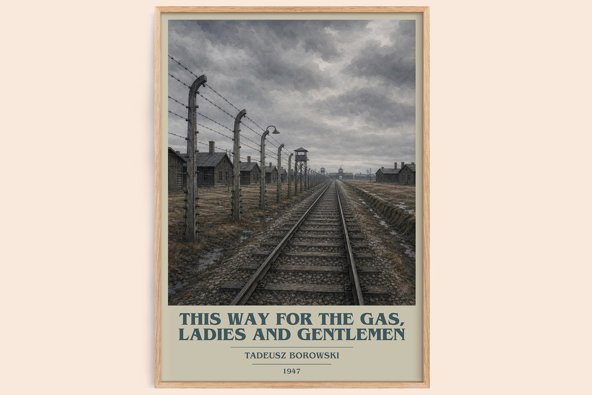 This Way for the Gas, Ladies and Gentlemen Book Cover Poster by Tadeusz Borowski