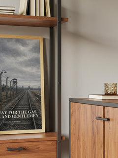 This Way for the Gas, Ladies and Gentlemen book watercolour illustration paper finish options – matte satin gloss