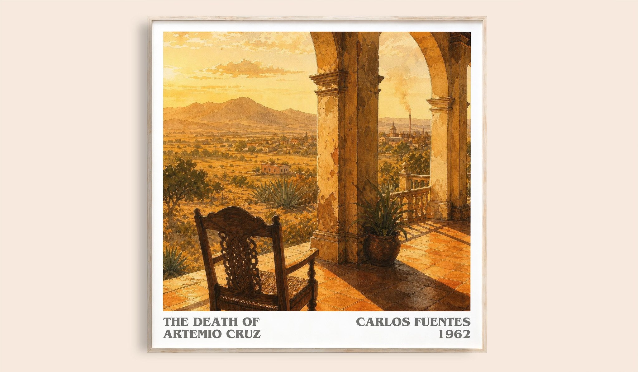 The Death of Artemio Cruz Literary Art Print by Carlos Fuentes