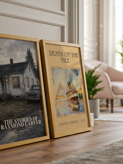 The Stories of Raymond Carver watercolour print framed by window – literary home decor