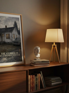 The Stories of Raymond Carver watercolour print on bookshelf – Raymond Carver fan gift