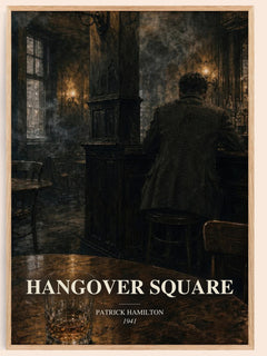 Hangover Square watercolour book poster by Patrick Hamilton – framed literary art print