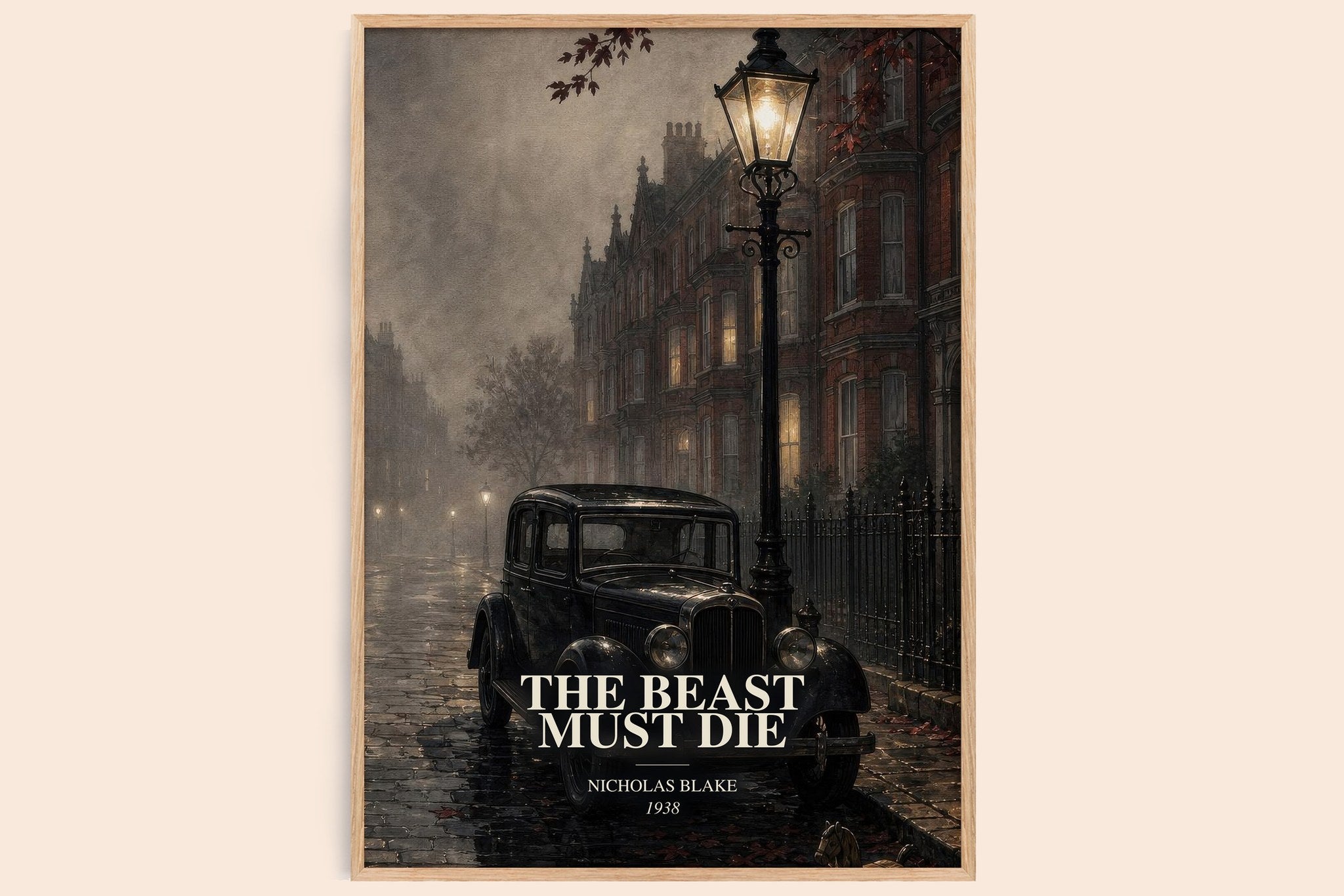 The Beast Must Die Book Watercolour Illustration by Nicholas Blake