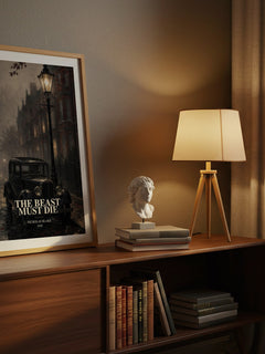 The Beast Must Die watercolour print on bookshelf – Nicholas Blake fan gift